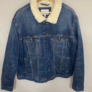 Men’s Sherpa Lined Jean Jacket XL